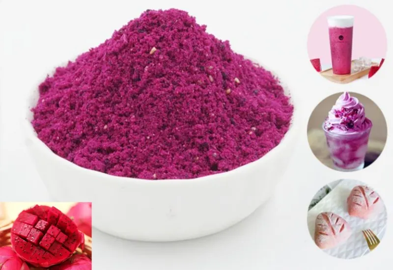 pó ultrafino de frutas e vegetais liofilizados