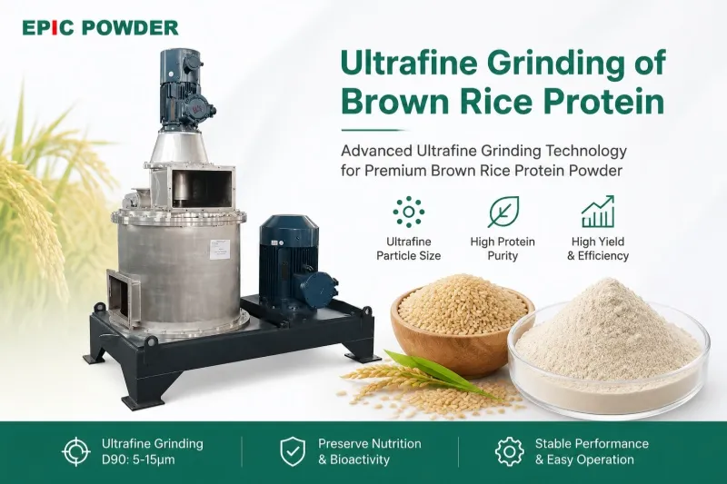 Molienda ultrafina de proteína de arroz integral